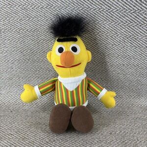 Vintage Sesame Street Bert Soft Toy Plush Tyco 1995 9" Tall